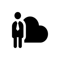 Fototapete - Black folder icon with a white rectangle and a question mark inside a circle on a white background