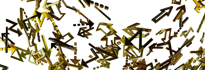 Poster - Abstract Gold Arrows Background
