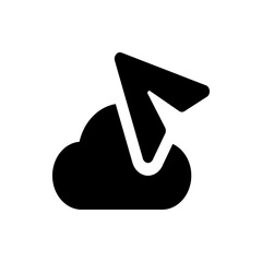 Poster - Illustration of a white lowercase letter b with rounded corners on a black rounded square background