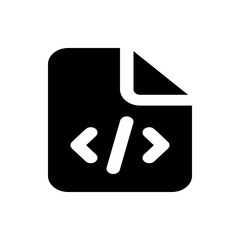 Poster - Coding File black color icons