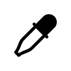 Poster - Black icon showing water droplets falling and flowing through a curved pipe with an arrow pointing down