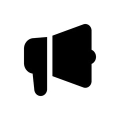 Poster - Illustration of a simple black triangle shape with rounded corners on a plain white background view centered