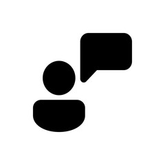 Poster - user chat help icons black color icons