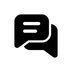 Poster - Message chat black color icons