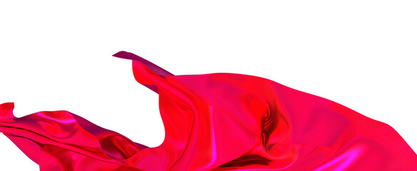 Fototapete - Soft luxurious red fabric flowing gracefully
