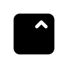 Poster - Black arrow pointing down and then up to the right on a white background in a simple graphic design