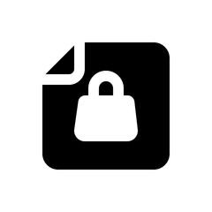 Poster - illustration of a white handbag with a rounded handle inside a black rounded square icon design styl