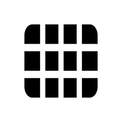 Poster - Illustration of a grid layout with rounded corners and horizontal and vertical lines forming nine squares
