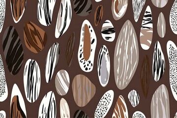 Poster - Abstract forms with animal print textures