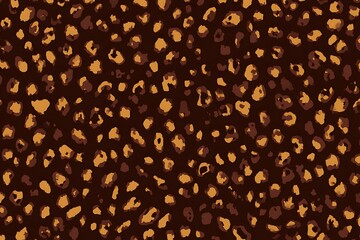 Poster - Leopard print pattern brown animalistic background