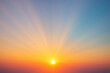© ana - Radiant sunrise with sun rays over clear sky