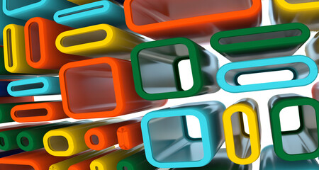 Fototapete - Abstract Geometric backgrounds full Color
