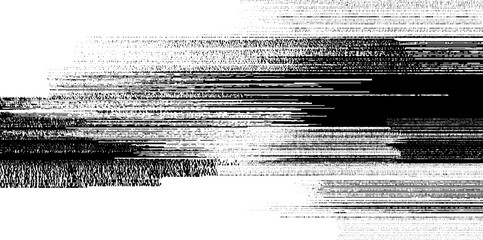 Poster - Engraved illustration set featuring digital glitch patterns for modern design projects