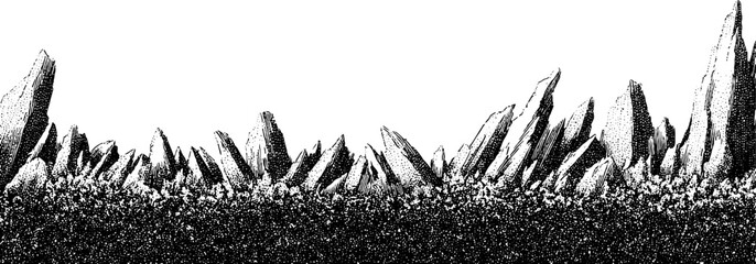 Poster - Intricate frost pattern and ice engraving design for winter decor and seasonal art