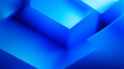Poster - Abstract blue geometric shape gradient texture