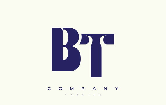 BT Abstract Geometric Logo Design. Modern and elegant logo design with simplistic typography elements, showcasing branding excellence.