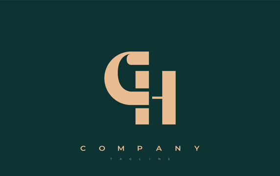 CH Abstract Geometric Logo Design. Modern and elegant logo design with simplistic typography elements, showcasing branding excellence.