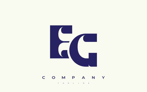 EG Abstract Geometric Logo Design. Modern and elegant logo design with simplistic typography elements, showcasing branding excellence.
