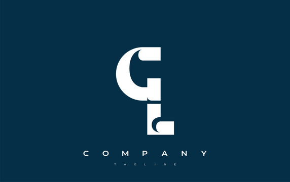 GL Abstract Geometric Logo Design. Modern and elegant logo design with simplistic typography elements, showcasing branding excellence.