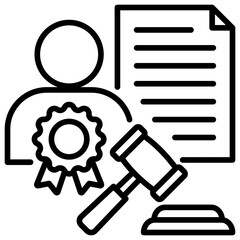 Poster - Authoritative Line Icon
