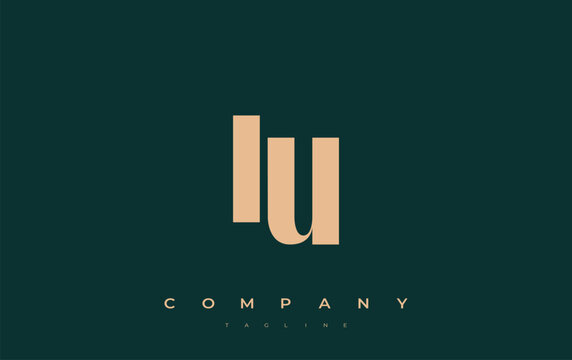 IU Abstract Geometric Logo Design. Modern and elegant logo design with simplistic typography elements, showcasing branding excellence.