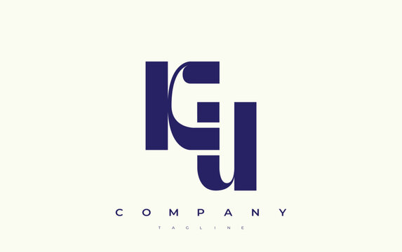 KU Abstract Geometric Logo Design. Modern and elegant logo design with simplistic typography elements, showcasing branding excellence.