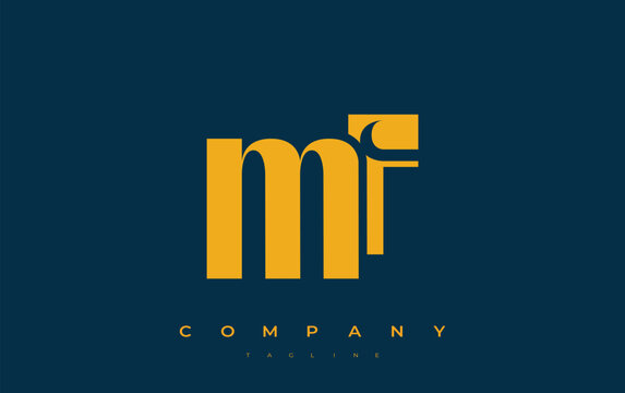 MF Abstract Geometric Logo Design. Modern and elegant logo design with simplistic typography elements, showcasing branding excellence.