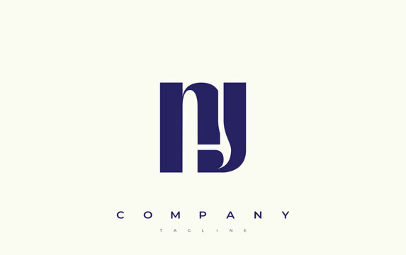 NJ Abstract Geometric Logo Design. Modern and elegant logo design with simplistic typography elements, showcasing branding excellence.