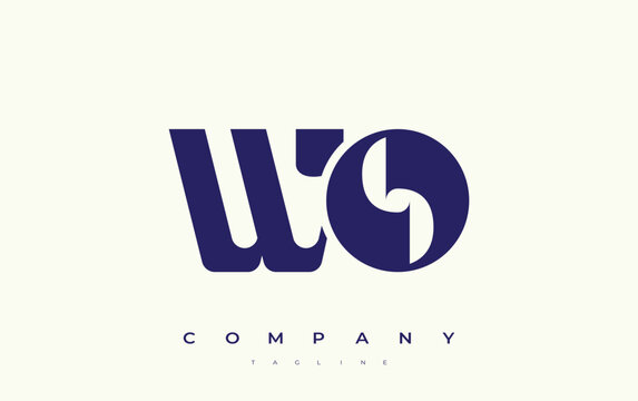 WO Abstract Geometric Logo Design. Modern and elegant logo design with simplistic typography elements, showcasing branding excellence.