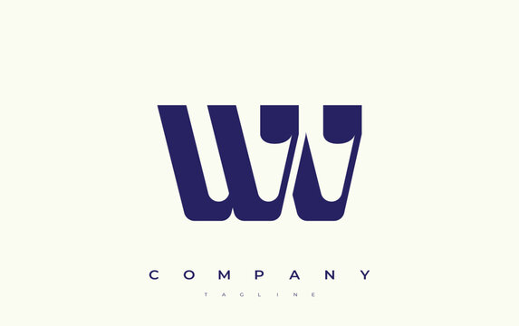 WV Abstract Geometric Logo Design. Modern and elegant logo design with simplistic typography elements, showcasing branding excellence.