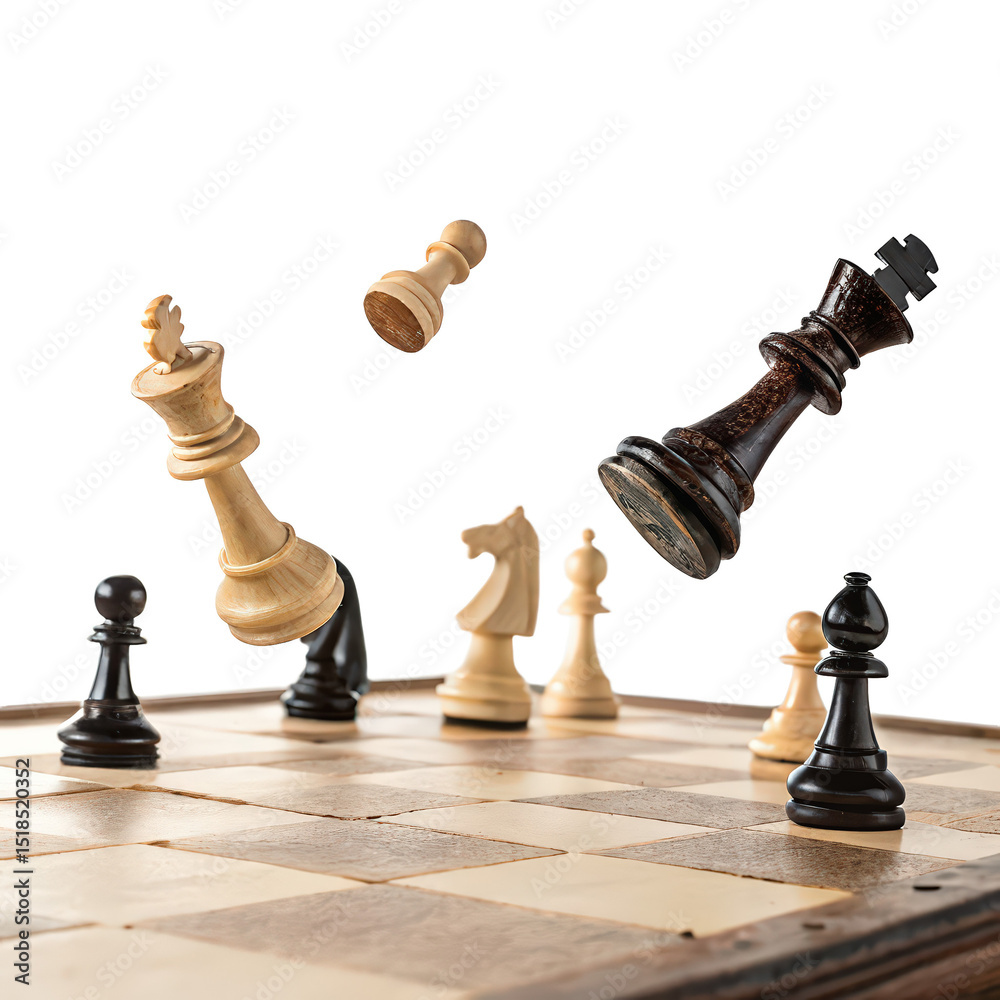 falling chess pieces on the board png chess game motion png scattered ...