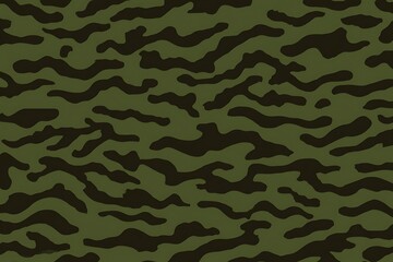 Poster - Green and black camouflage pattern design