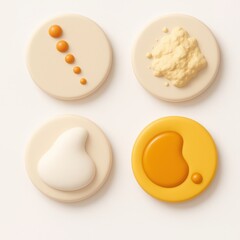 Poster - Abstract Cream Textures on Beige Background