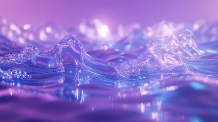 Poster - abstract violet blue gradient background with liquid style waves. abstract background 3d shiny plastic waves with purple blue textures and lights interesting lustrous liquid wavy texture 3d render