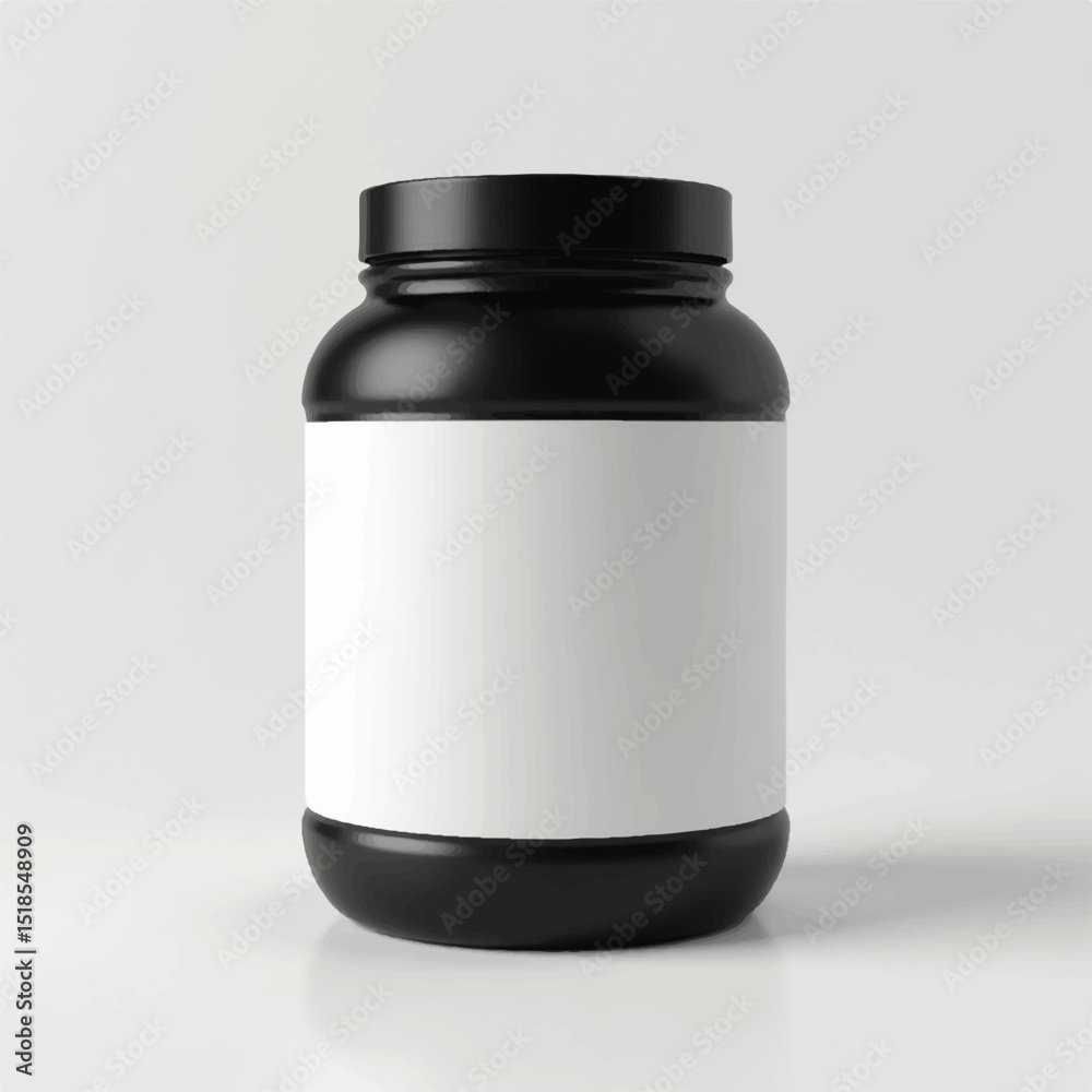 supplement bottle mockup with capsules in it with white label, 3d ...