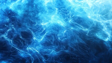 Poster - Abstract blue wave technology background with glowing lines and digital overlay, glowing, lines