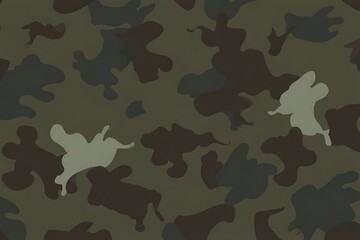 Poster - Seamless Military Camouflage Woodland Pattern Texture