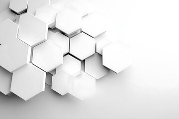 Aufkleber - White hexagonal pattern on bright background