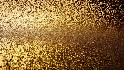 Poster - Golden bokeh lights cascade across a blurred background, creating a dreamy and glittering backdrop for elegant design projects