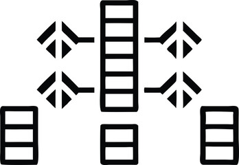 Aufkleber - Scalable black icon design for enterprise data analytics and modern business applications