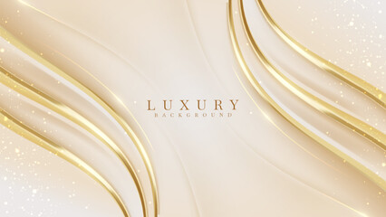 Wall Mural - Luxury abstract gold background with glitter light effect decoration.