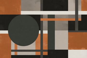 Poster - Abstract composition of geometric shapes