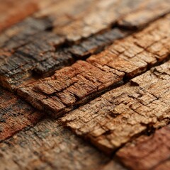 Poster - Aged Rustic Wood: Close-up of Weathered Planks with Rich Texture and Natural Patterns