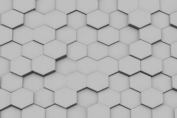 Aufkleber - Abstract hexagonal pattern background gray design