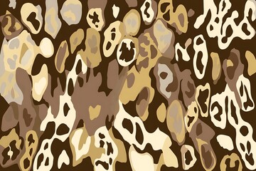 Poster - Abstract shapes in brown color palette