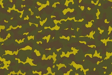 Poster - Military camouflage pattern in green brown