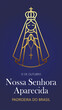 © Lara - Nossa Senhora Aparecida, padroeira do Brasil, 12 de Outubro, ilustração dourada, poster vertical