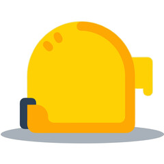 Poster - Illustration of a Yellow Measuring Tape Icon on a Black Background for Design Concepts