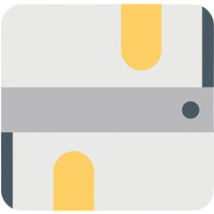 Poster - Minimalist illustration of a closed box or package for digital or print design assets
