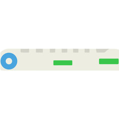 Aufkleber - Flat minimalist design of an interface button layout with blue and green elements